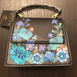 Disney: BRAVE x FLORAL FAUX LEATHER CROSSBODY BAG LOUNGEFLY BOXLUNCH EXCLUSIVE